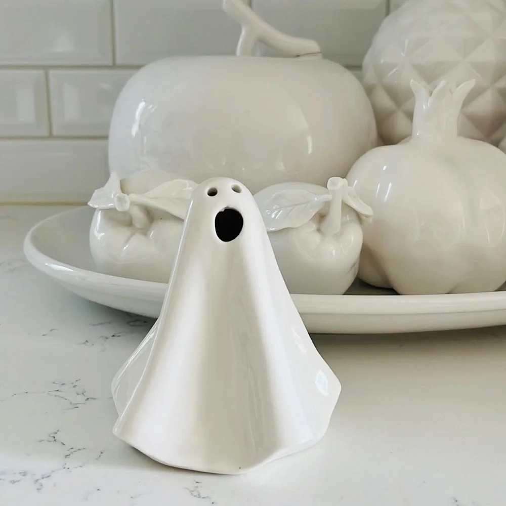 Crate&Barrel Medium LED Ceramic Ghosts